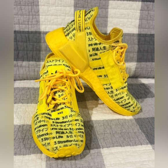 Adidas Bright Yellow MND_R1 V2 Tennis Shoe - Picture 4 of 6